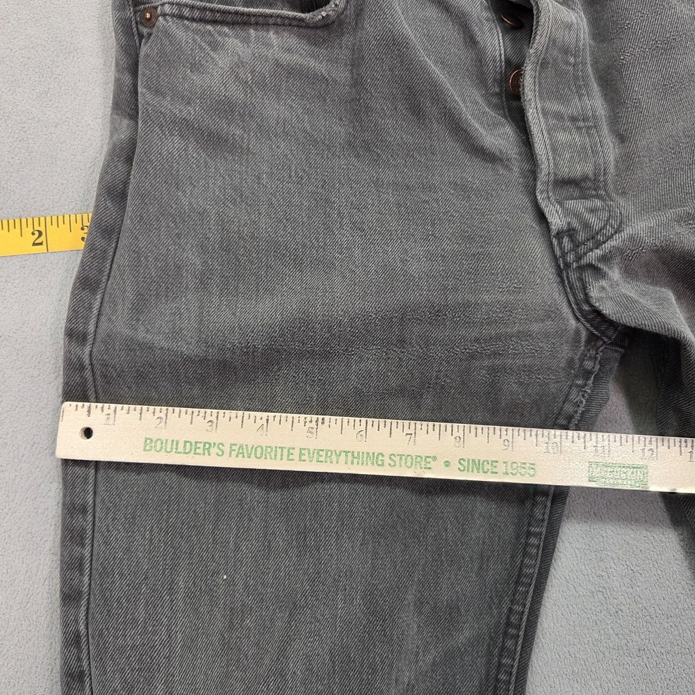 Vintage Levis 501 Jeans Mens Black Made USA Button Distressed 90s Fits 30x30 - Picture 6 of 16